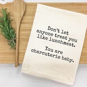Funny Charcuterie Flour Sack Kitchen Towel